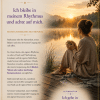 Mono Ruthenium (Ru) – Frau sitzt mit einer Tasse am ruhigen See im Morgenlicht. Die Illustration symbolisiert Achtsamkeit, innere Balance und den eigenen Lebensrhythmus. Affirmation: „Ich gehe in meinem Rhythmus und begegne mir mit Achtsamkeit.“